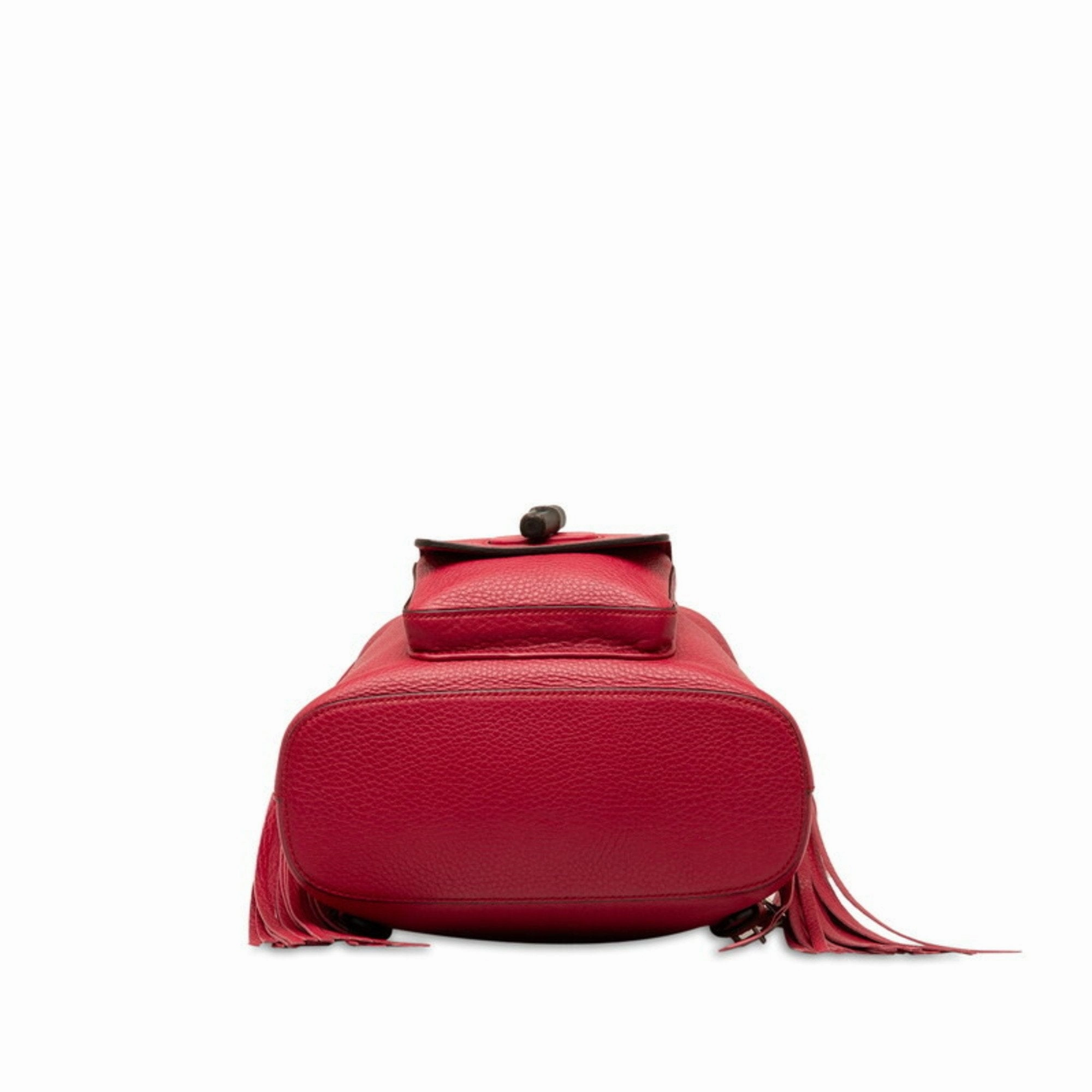 Gucci Bamboo  Leather Backpack Bag ()