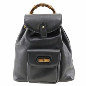 Gucci Bamboo  Leather Backpack Bag ()