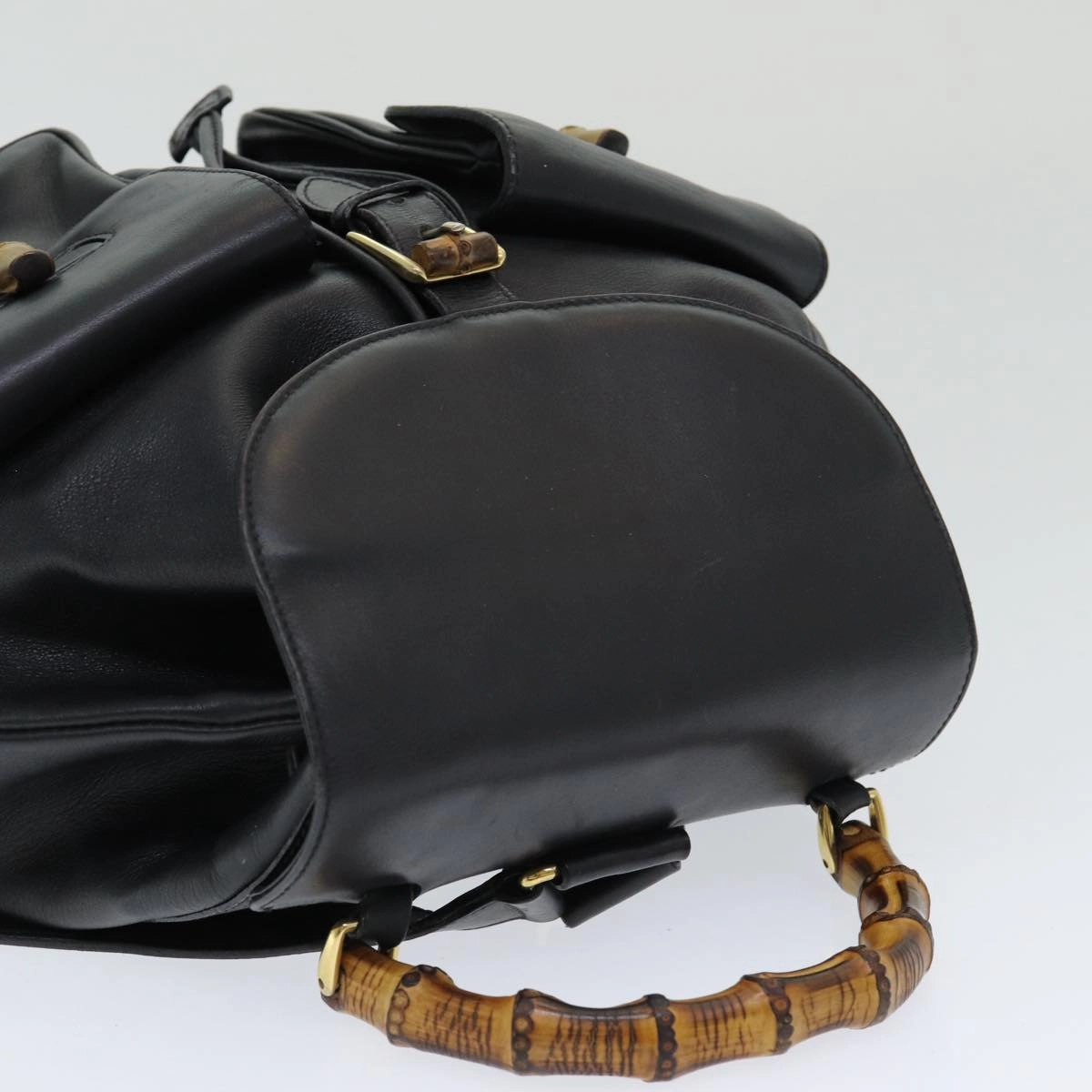 Gucci Bamboo  Leather Backpack Bag ()