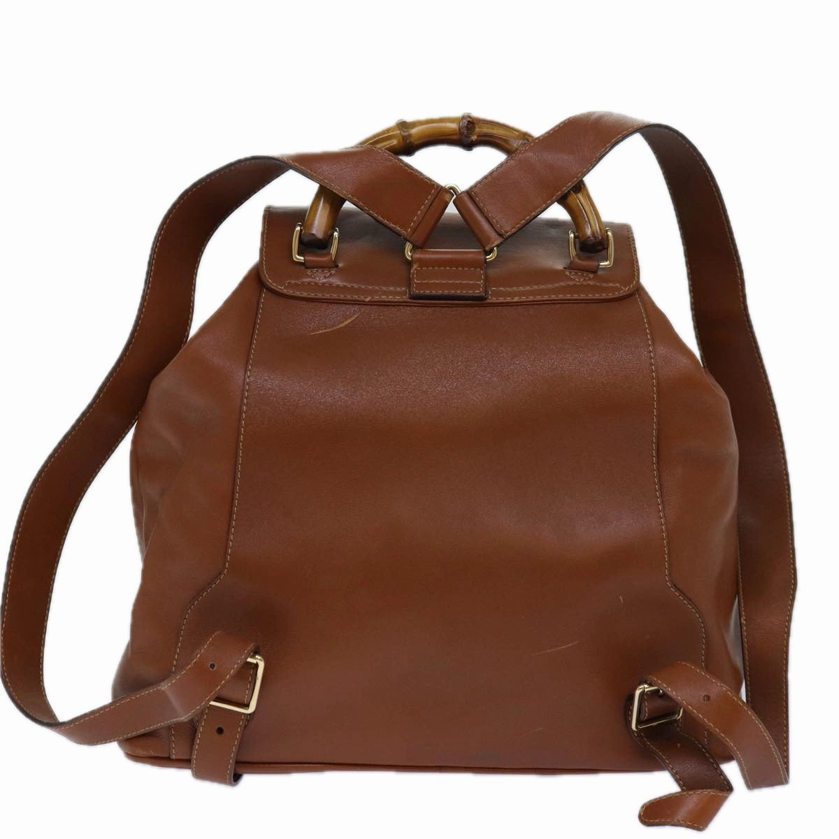 Gucci Bamboo  Leather Backpack Bag ()