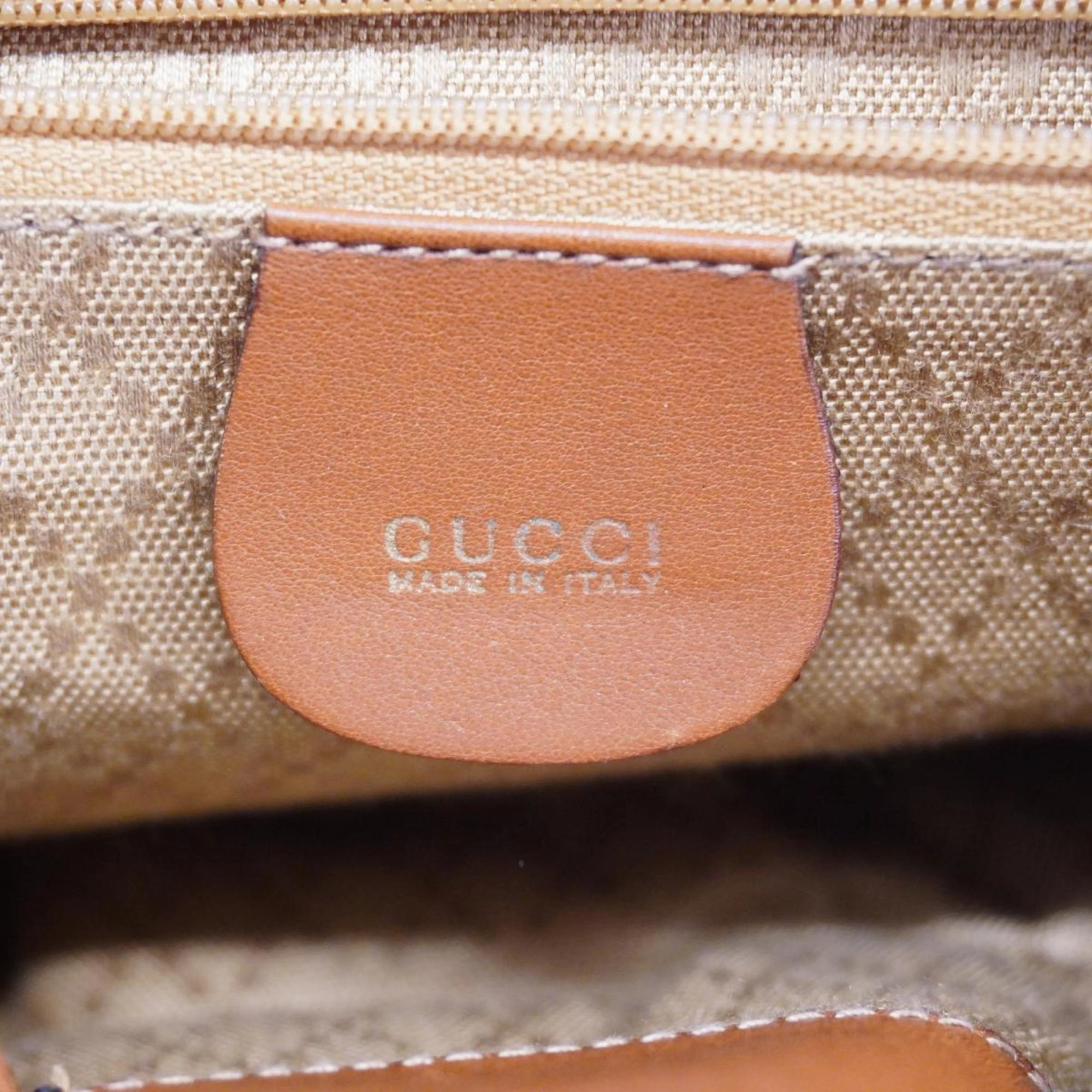Gucci Bamboo  Leather Backpack Bag ()