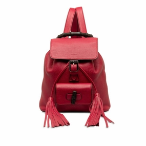 Gucci Bamboo  Leather Backpack Bag ()