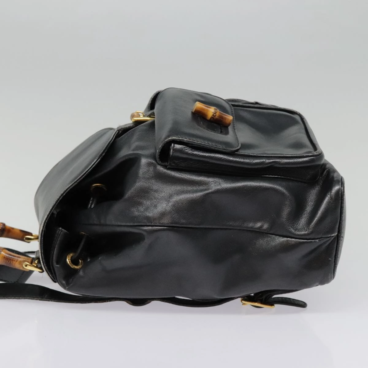 Gucci Bamboo  Leather Backpack Bag