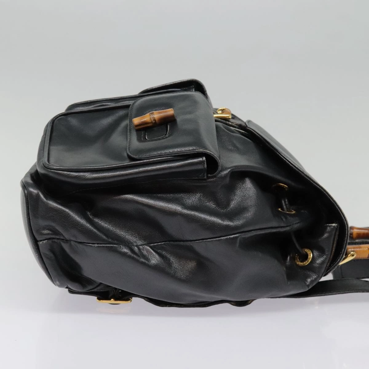 Gucci Bamboo  Leather Backpack Bag