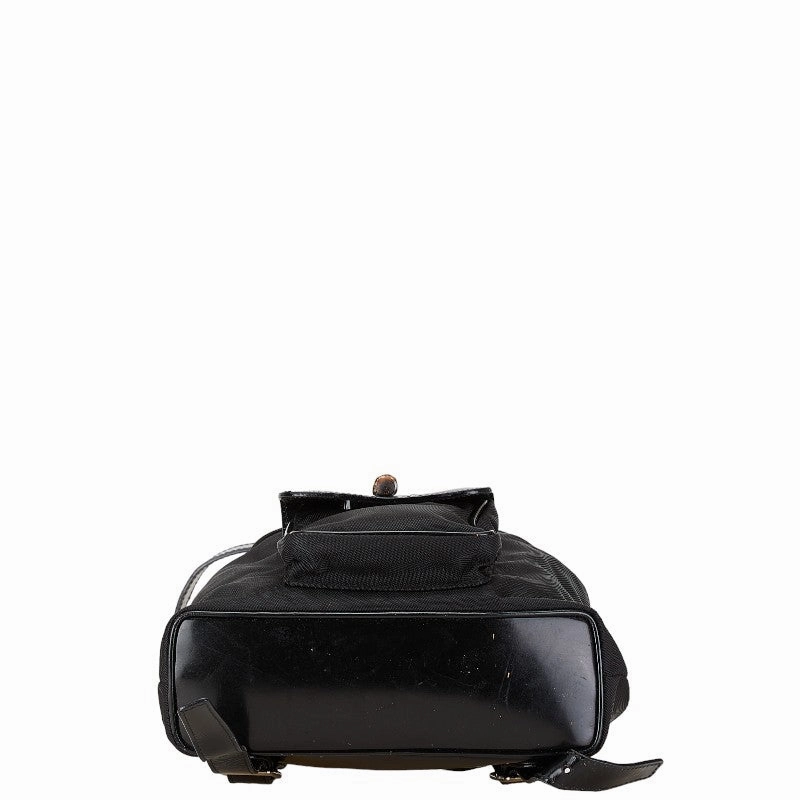 Gucci Bamboo Nylon Leather Backpack