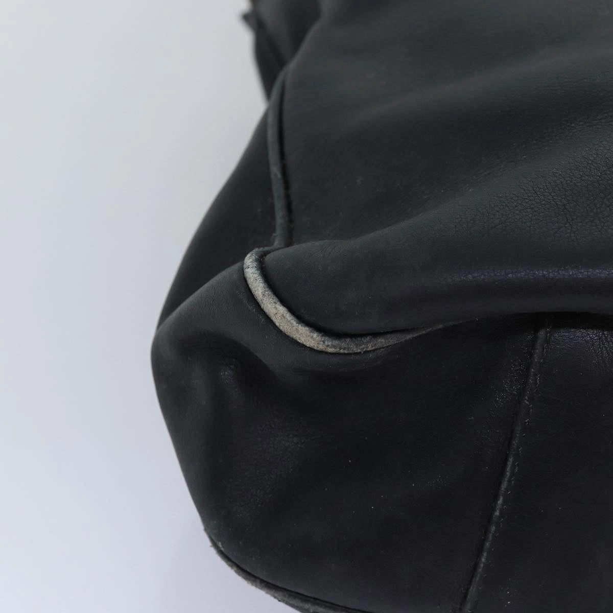 GUCCI Bamboo Shoulder Bag Leather 2way Black 001 123 1577  74262