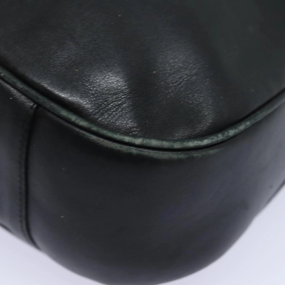 GUCCI Bamboo Shoulder Bag Leather 2way Black 001 1377 3754  80844
