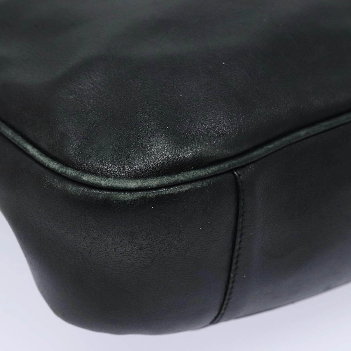 GUCCI Bamboo Shoulder Bag Leather 2way Black 001 1377 3754  80844
