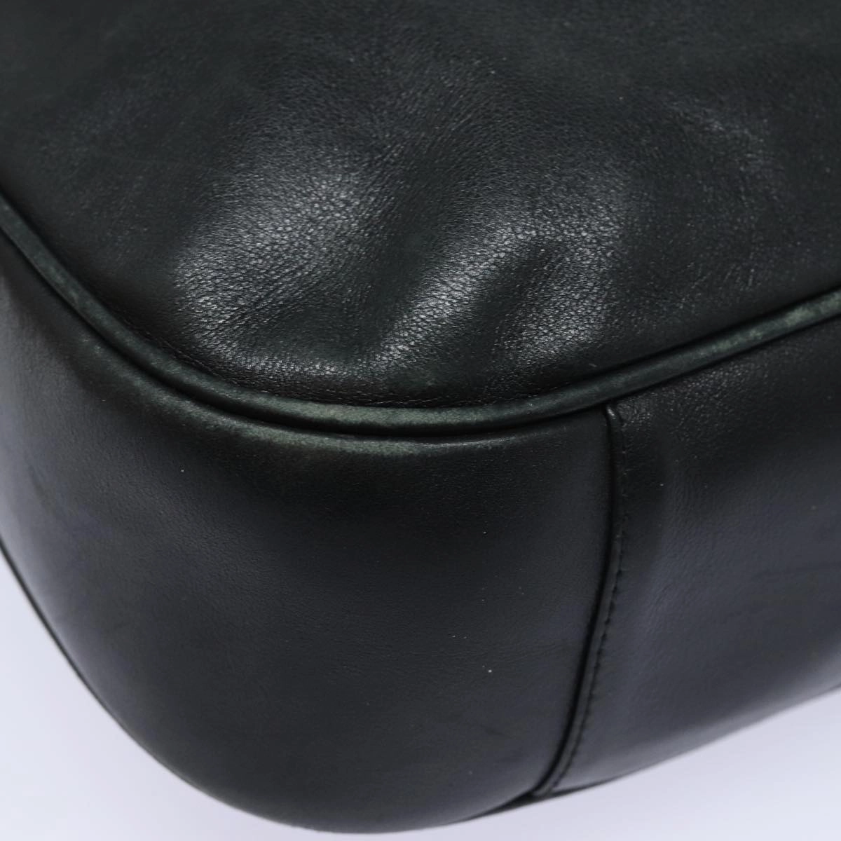 GUCCI Bamboo Shoulder Bag Leather 2way Black 001 1377 3754  80844