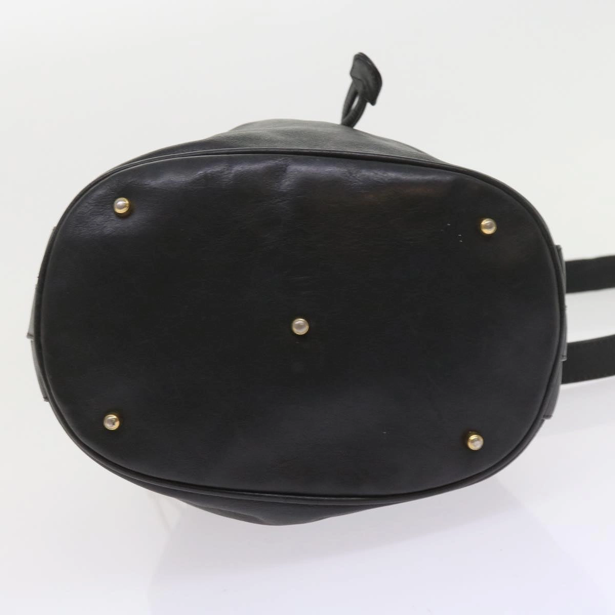 GUCCI Bamboo Shoulder Bag Leather 2way Black 001 2865 1657  bs9276