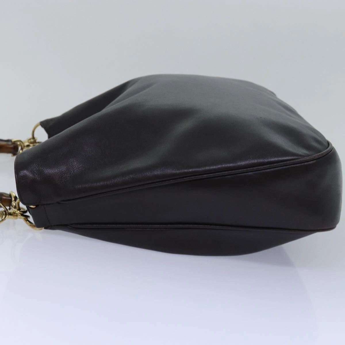 GUCCI Bamboo Shoulder Bag Leather Brown 001 1998 1577  78247