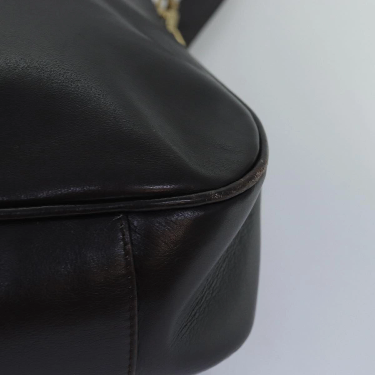 GUCCI Bamboo Shoulder Bag Leather Brown 001 1998 1577  78247