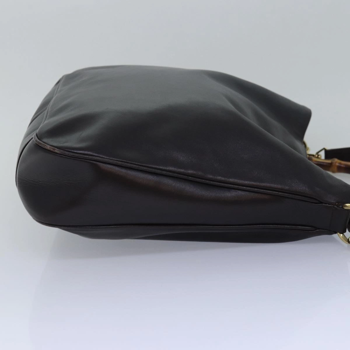 GUCCI Bamboo Shoulder Bag Leather Brown 001 1998 1577  78247