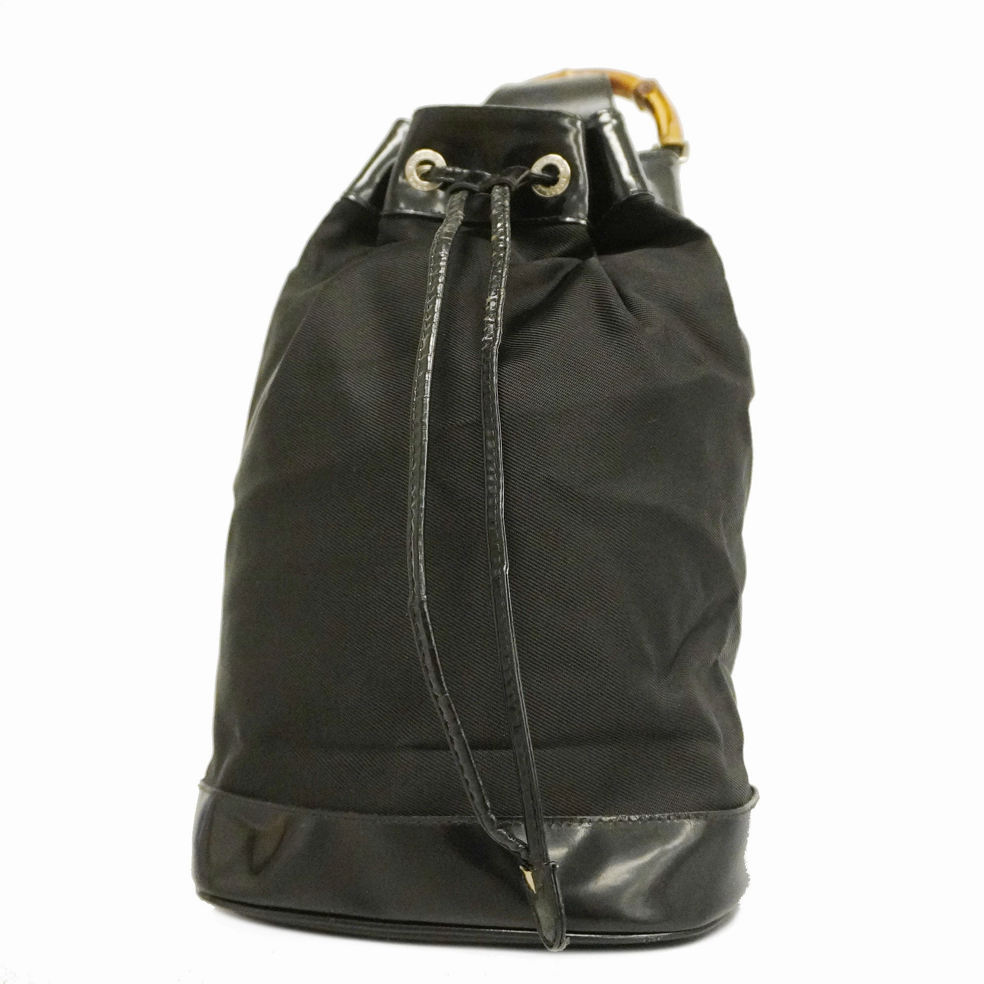 Gucci  Bamboo Shoulder Bag Nylon/enamel 003 2113 0036 Shoulder Bag Black