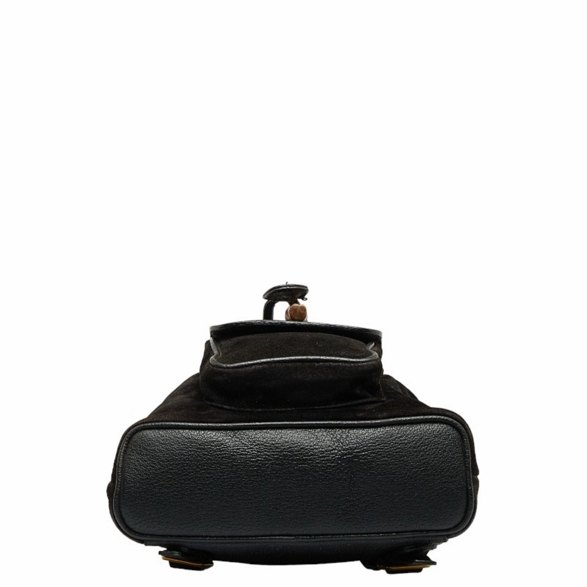 Gucci Bamboo  Suede Backpack Bag ()