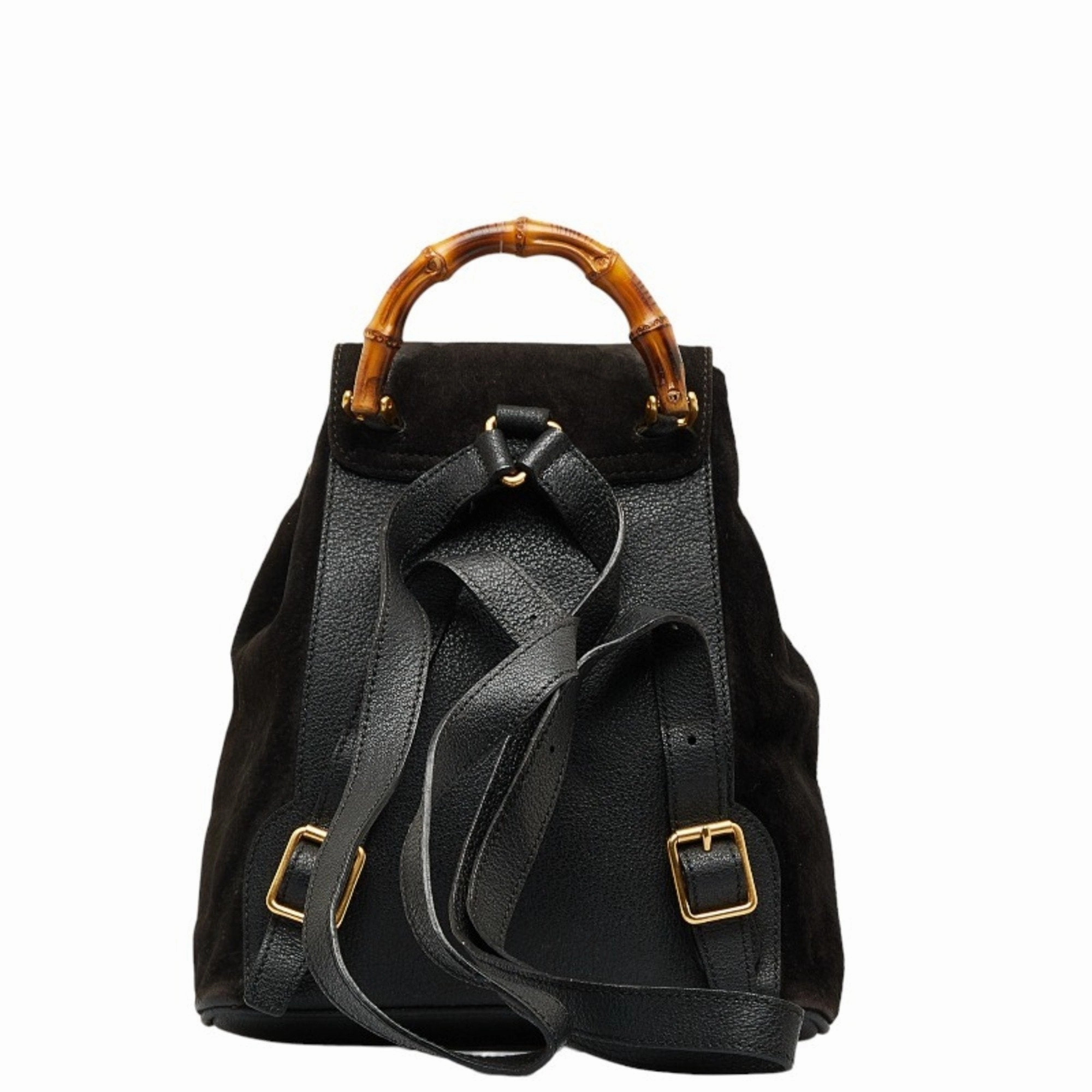 Gucci Bamboo  Suede Backpack Bag ()
