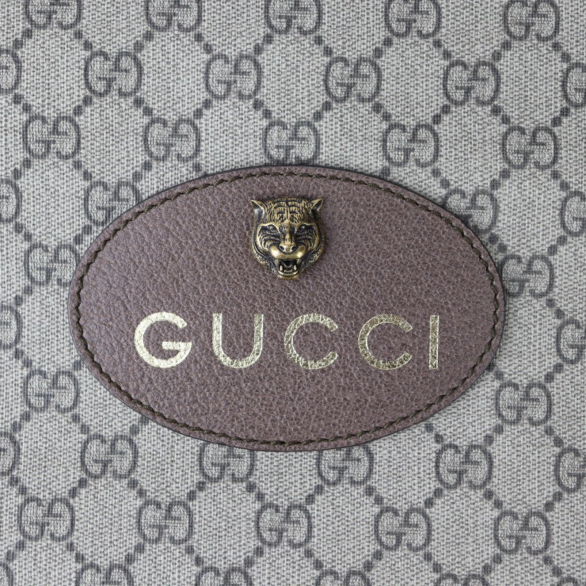 Gucci Beige Brown Yellow Pvc Leather Backpack Handbag Shoulder Bag ()