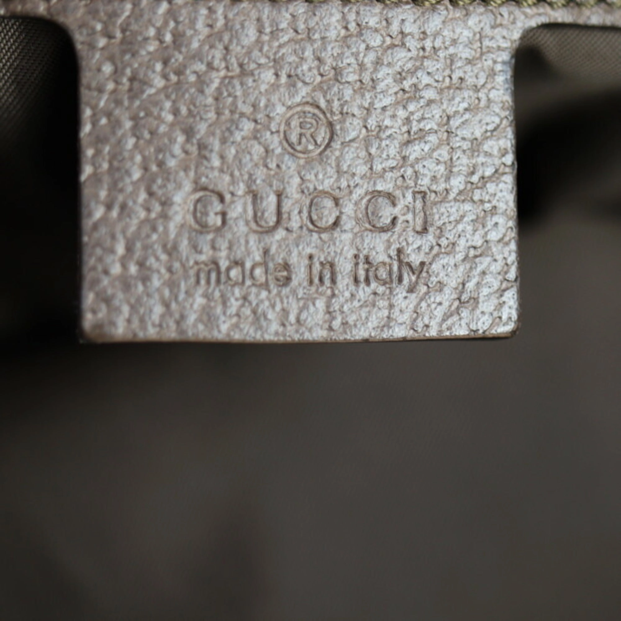 Gucci Beige Brown Yellow Pvc Leather Backpack Handbag Shoulder Bag ()