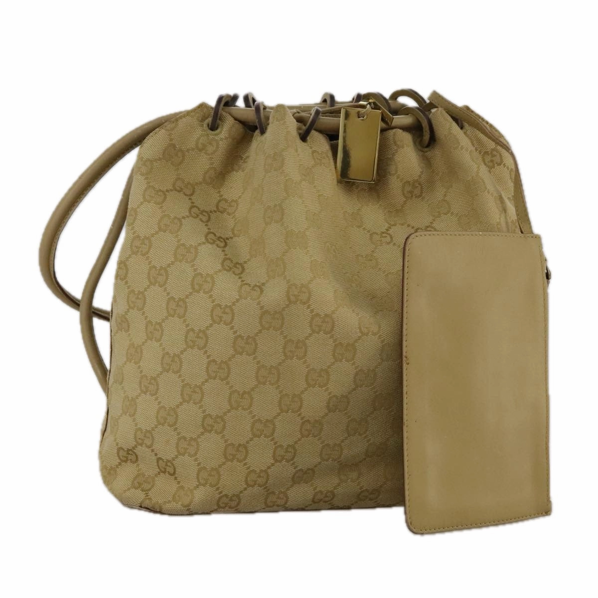 Gucci Beige Canvas Shoulder Bag ()