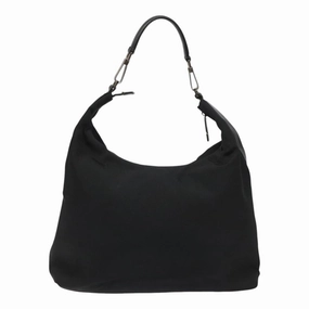 Gucci Black Canvas Shoulder Bag ()