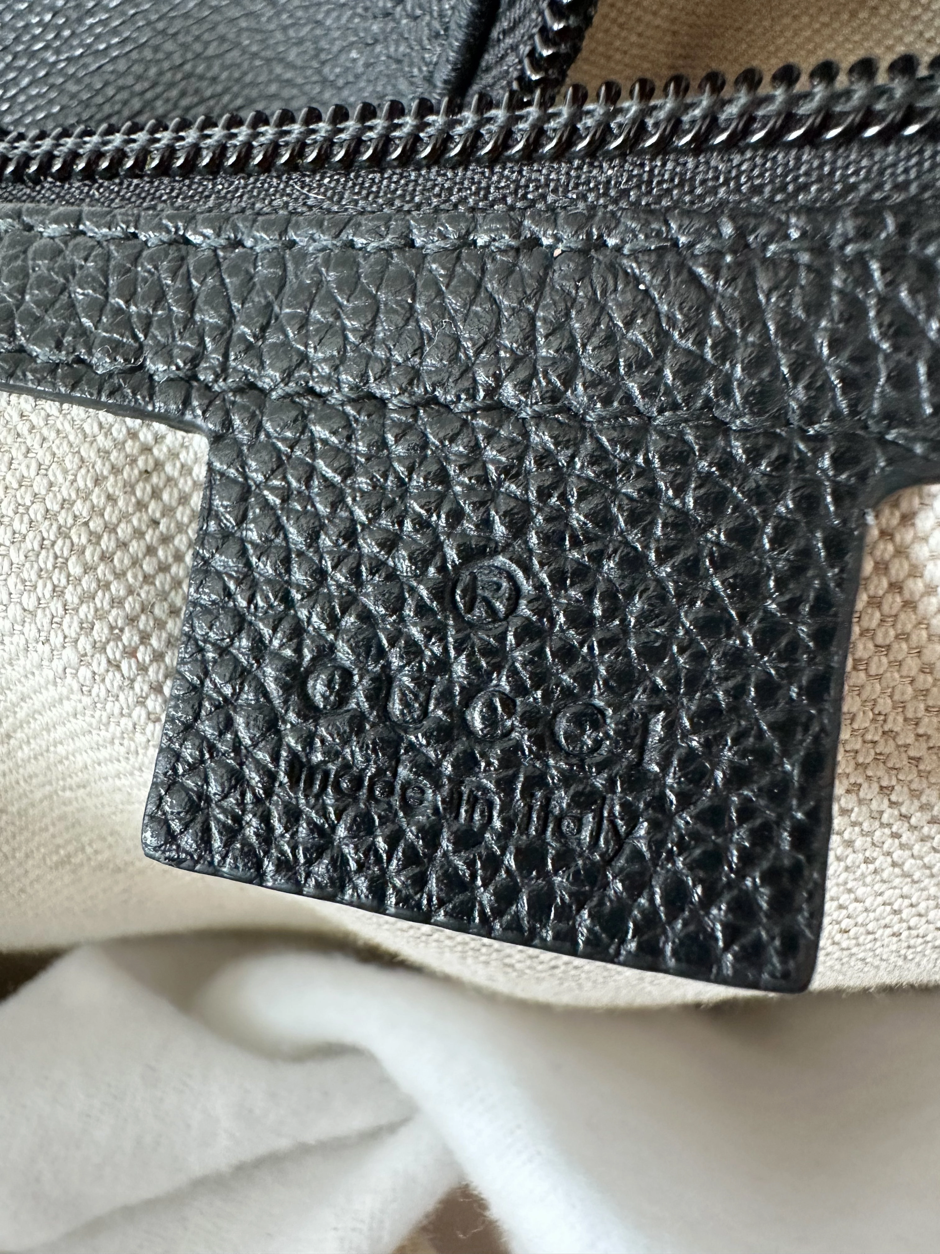 Gucci Black Classic Logo Backpack