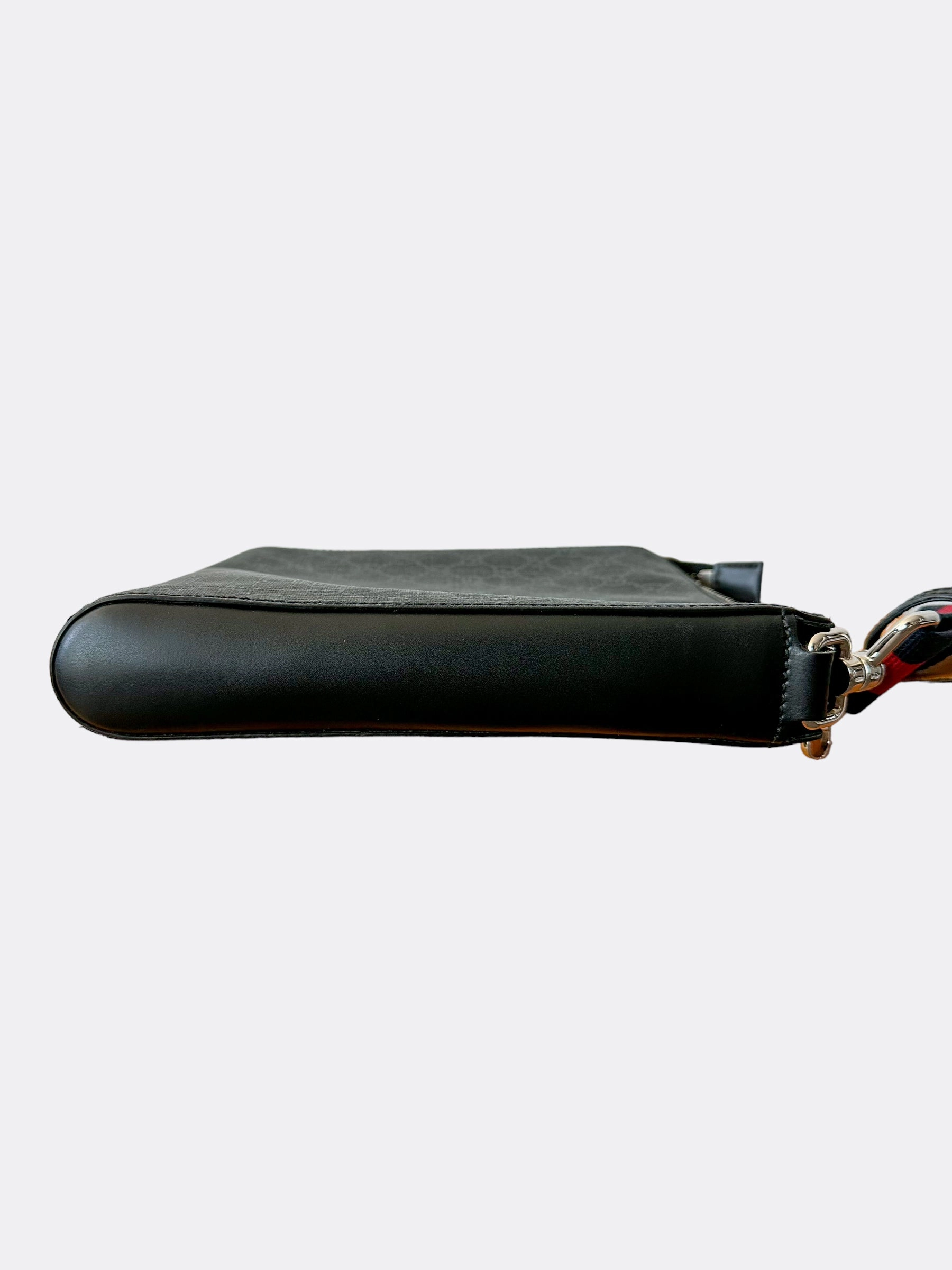 Gucci Black GG Monogram Small Messenger Bag