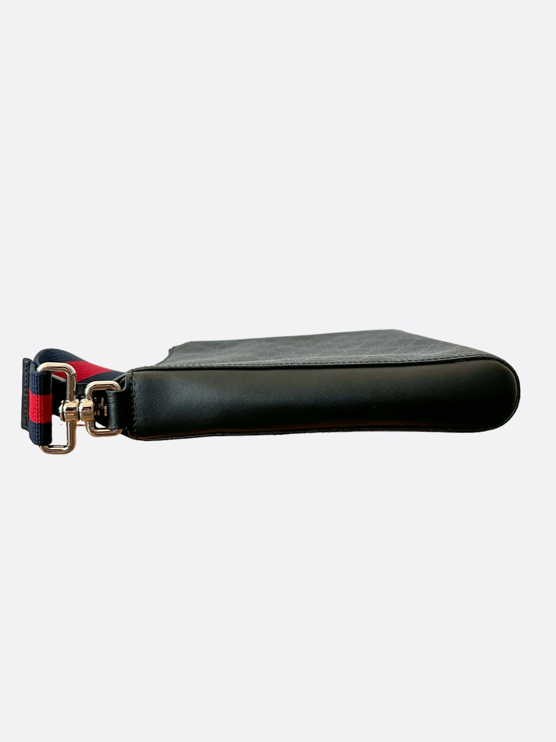 Gucci Black GG Monogram Small Messenger Bag