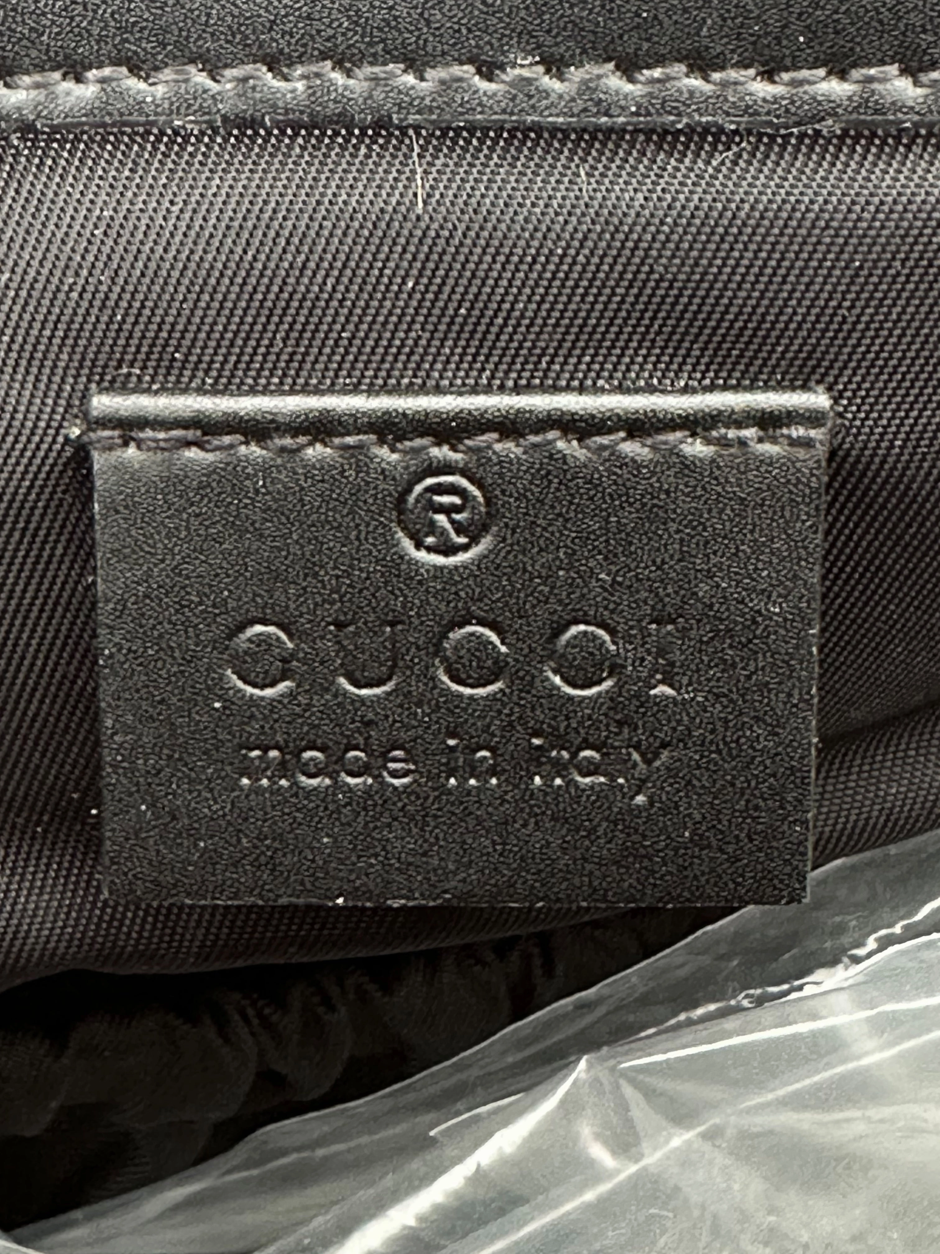 Gucci Black GG Supreme Monogram Diaper Bag
