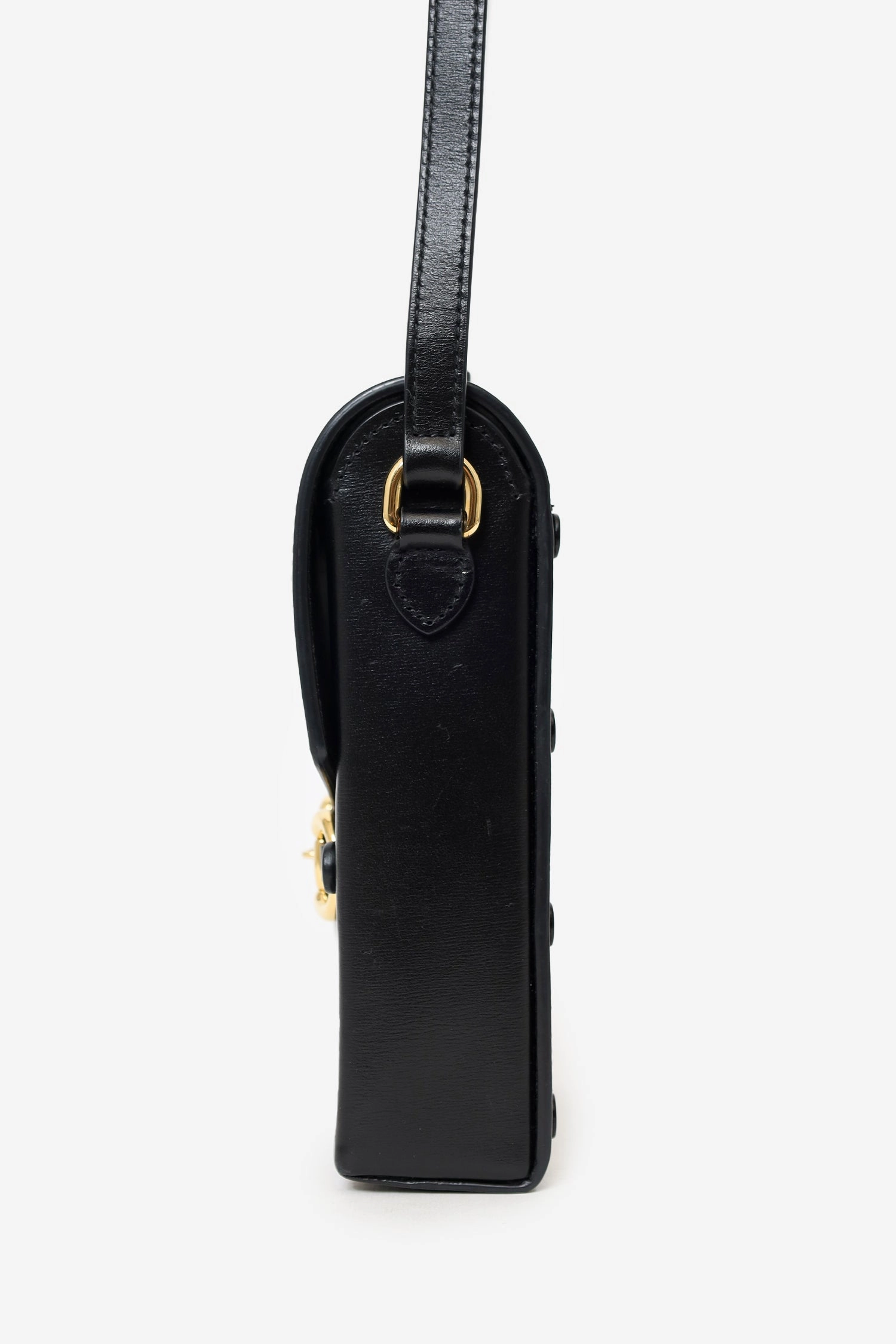 Gucci Black Leather Mini Horsebit 1955 Crossbody Bag