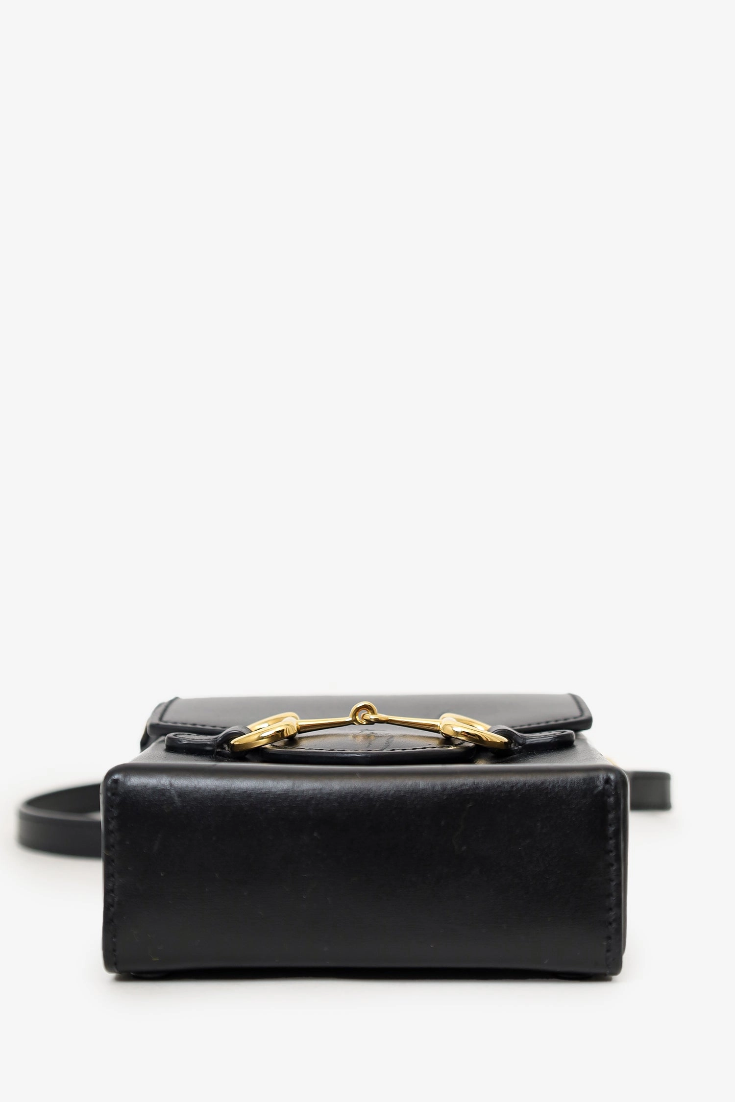 Gucci Black Leather Mini Horsebit 1955 Crossbody Bag