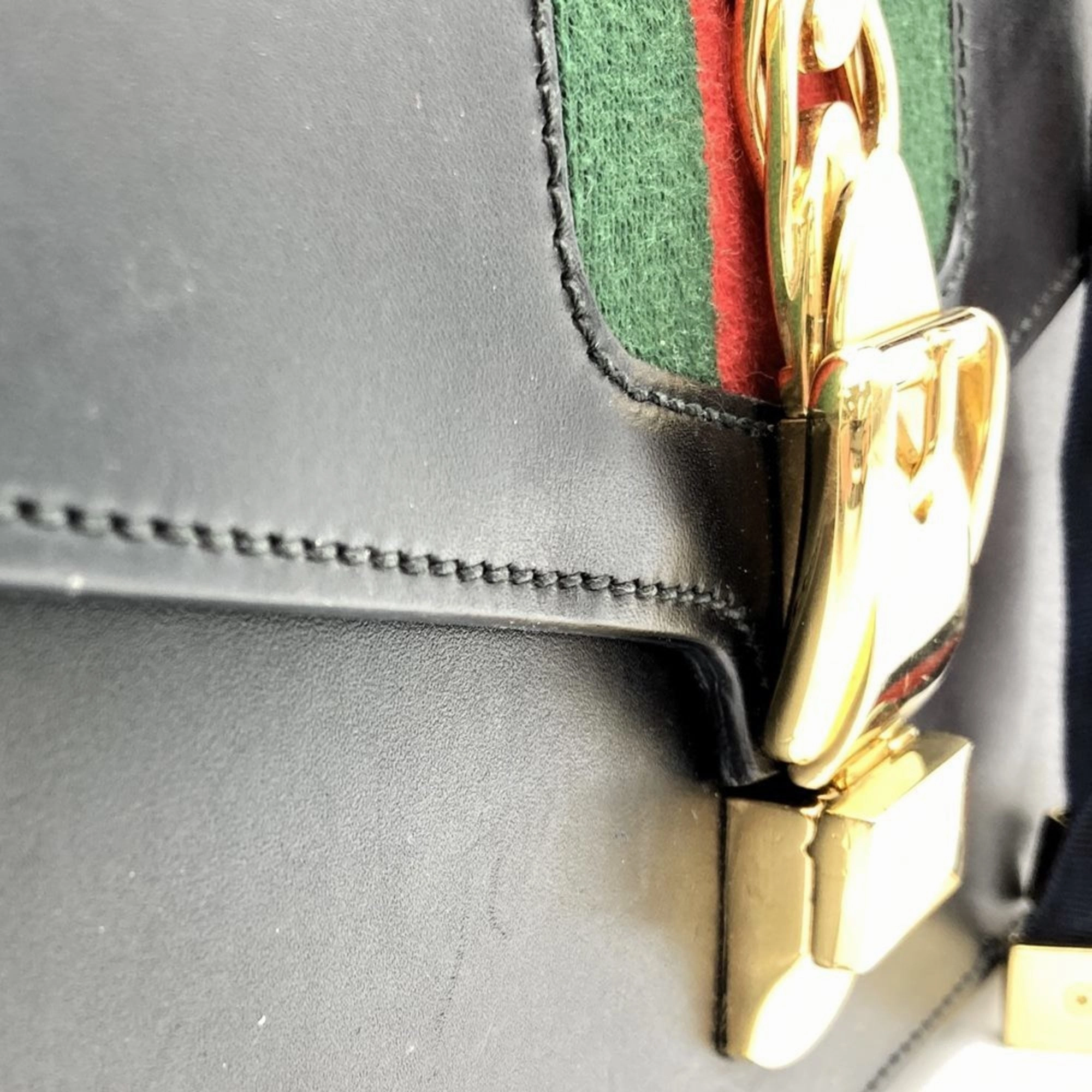 Gucci Black Leather Shoulder Bag ()