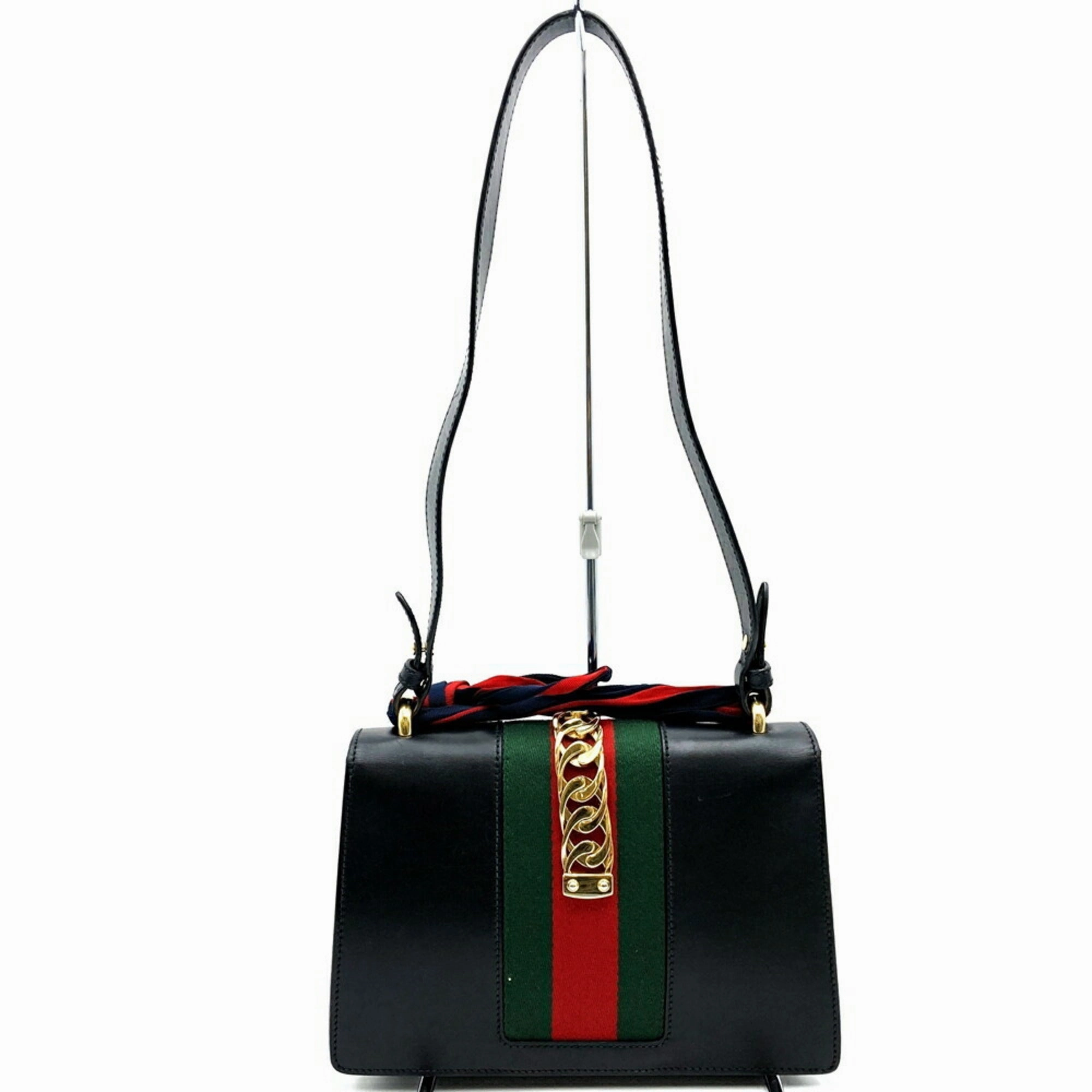 Gucci Black Leather Shoulder Bag ()