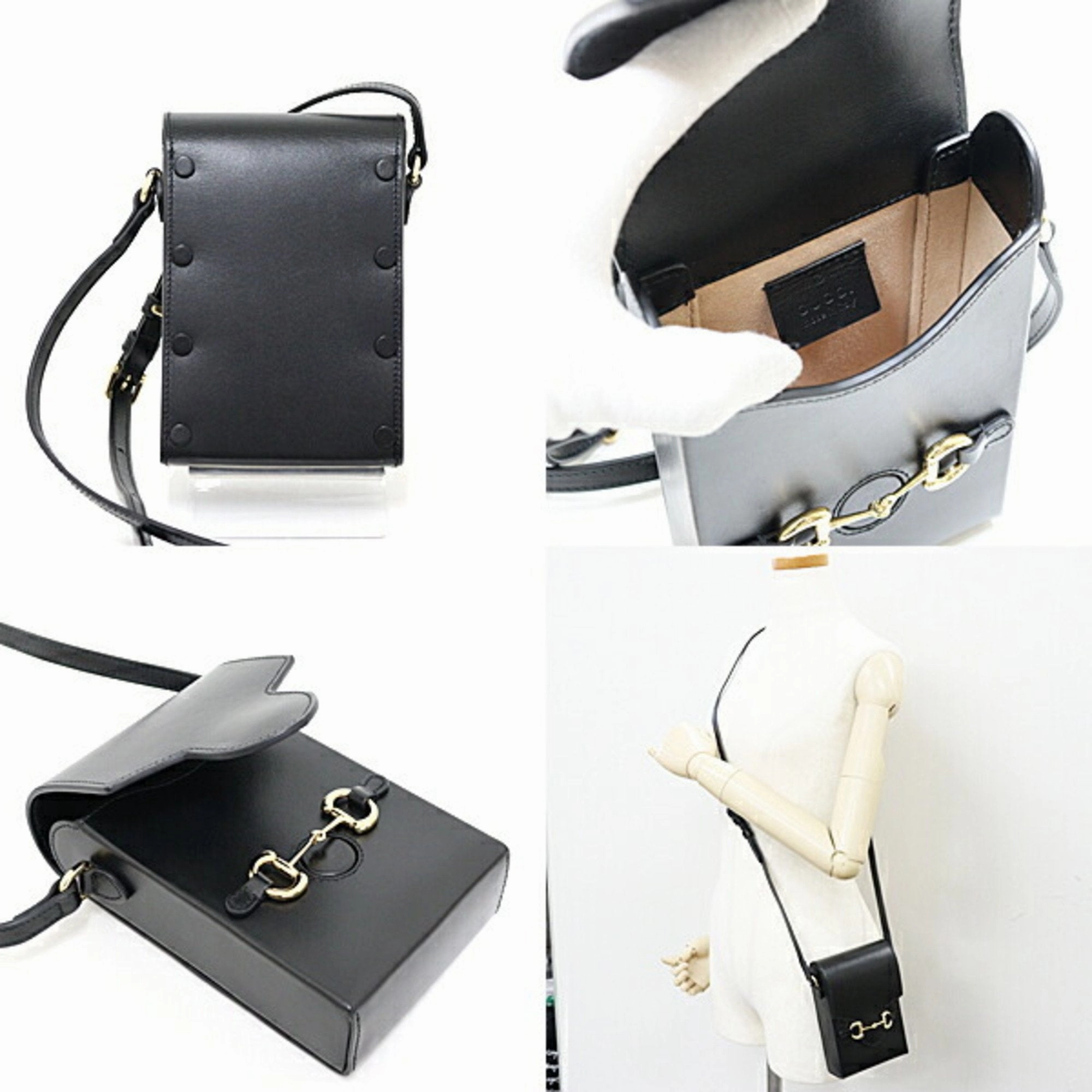 Gucci Black Leather Shoulder Bag ()