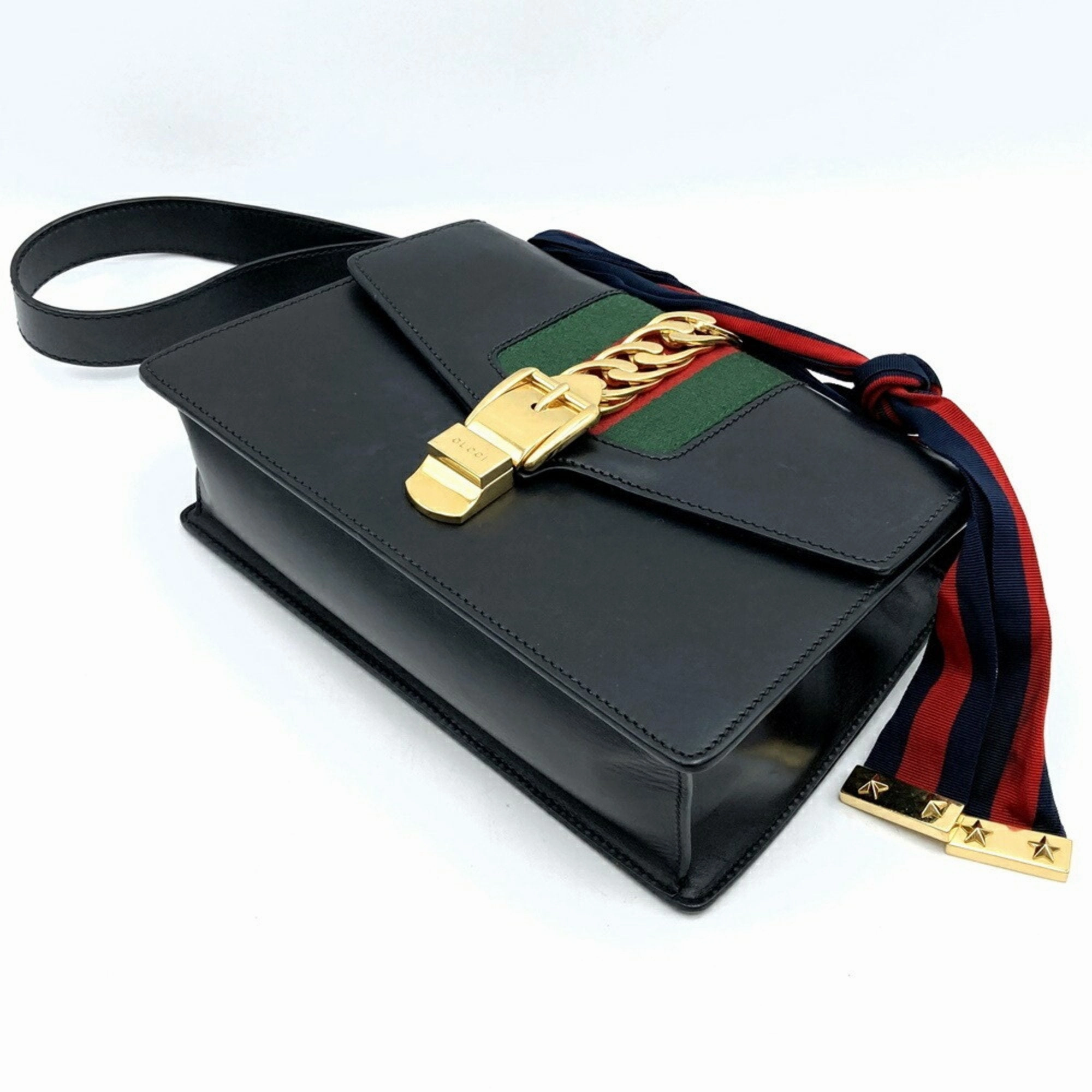 Gucci Black Leather Shoulder Bag ()
