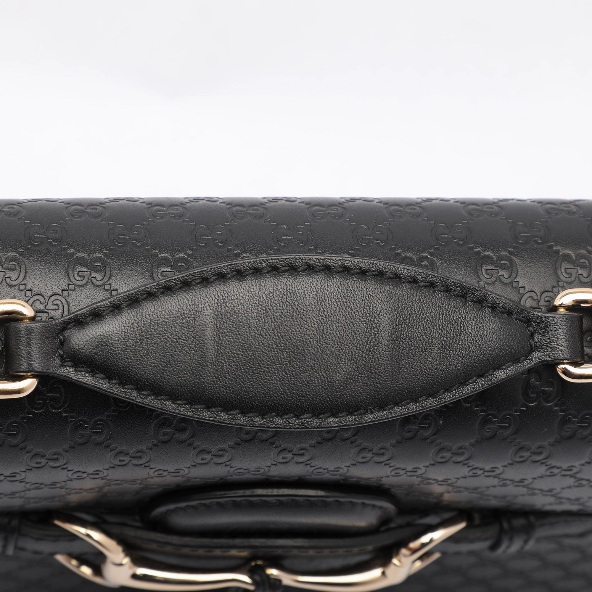 Gucci Black Microguccissima Leather Medium Emily Chain Shoulder Bag