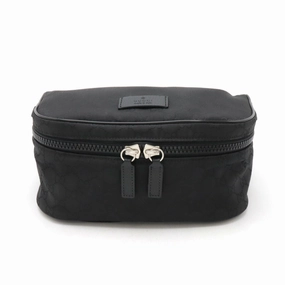 Gucci Black Nylon Leather Shoulder Bag Sling Bag ()