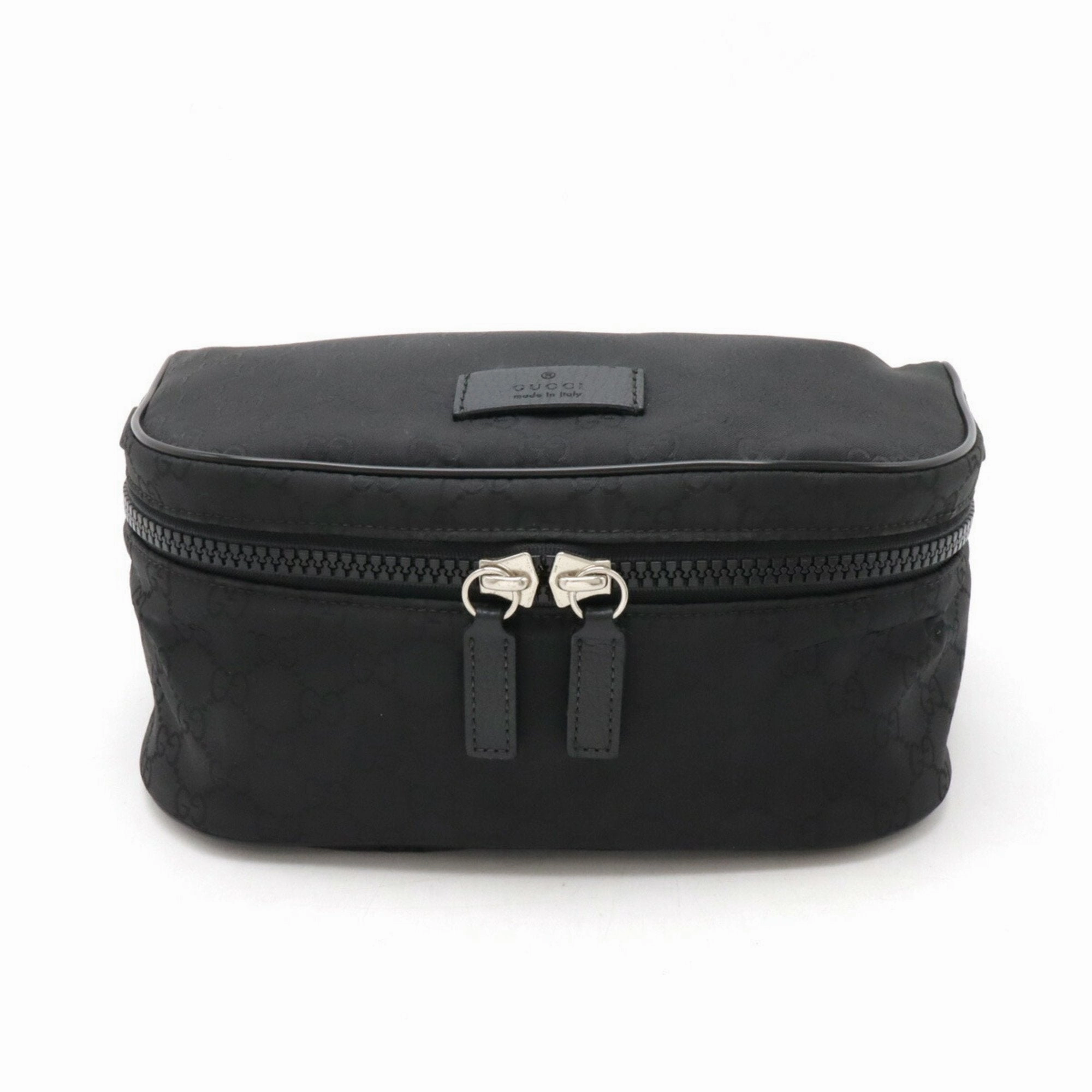 Gucci Black Nylon Leather Shoulder Bag Sling Bag ()