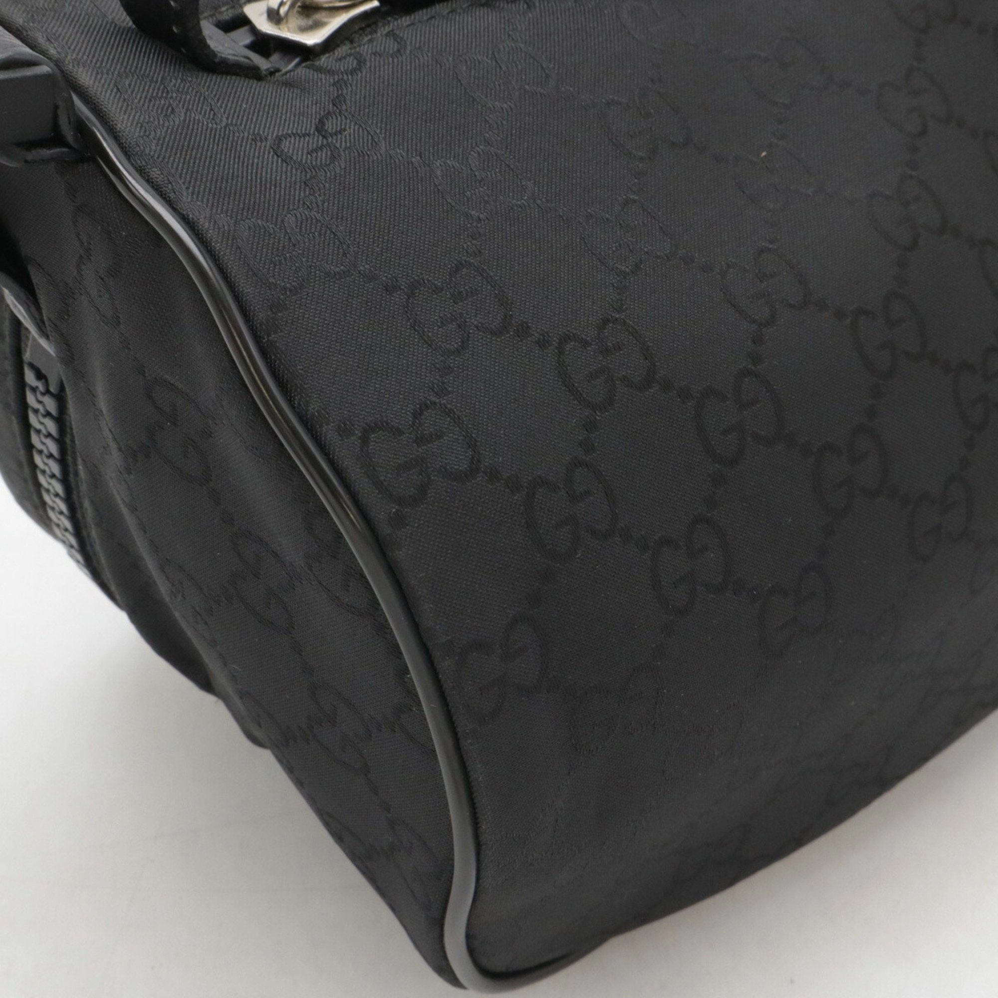 Gucci Black Nylon Leather Shoulder Bag Sling Bag ()