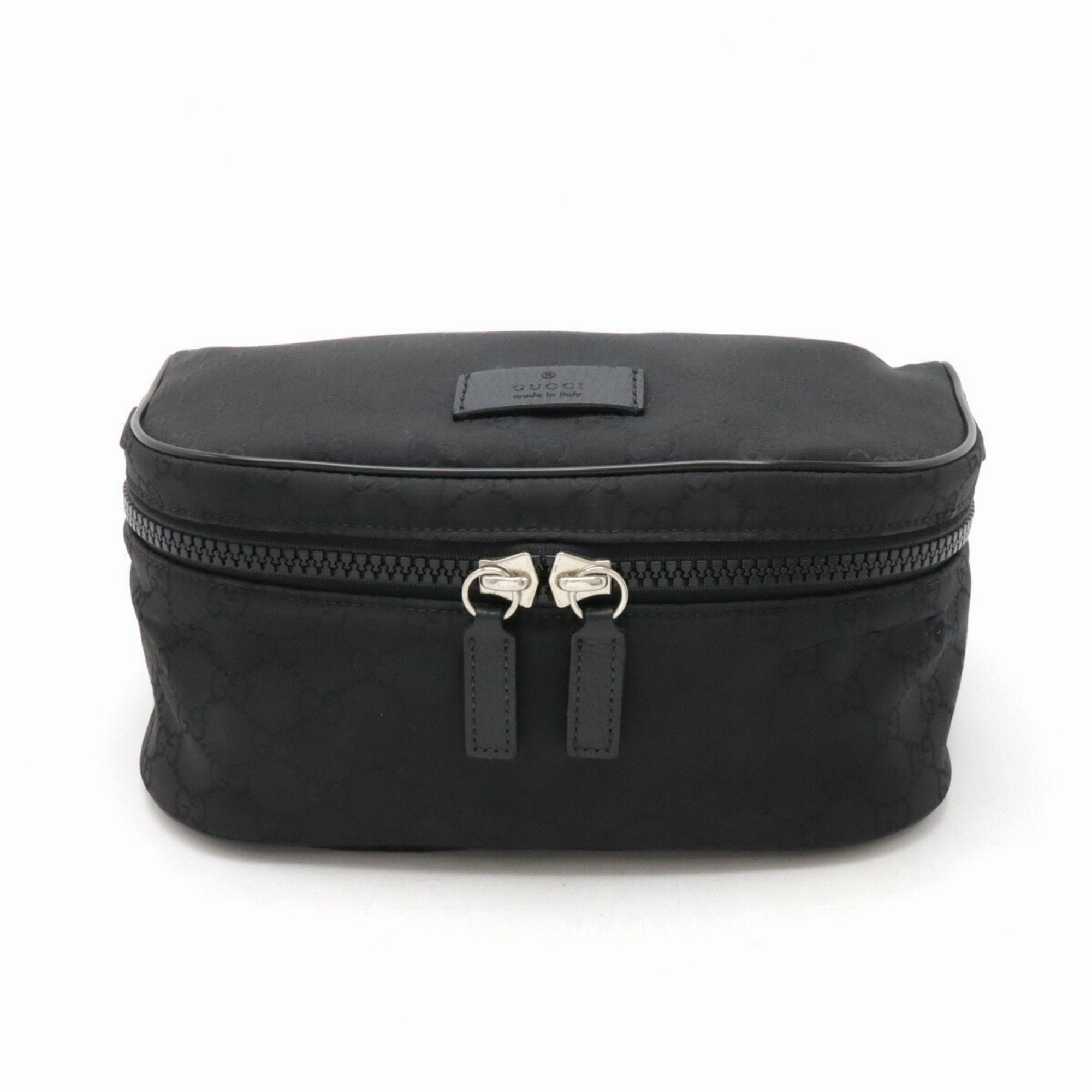 Gucci Black Nylon Leather Shoulder Bag Sling Bag ()