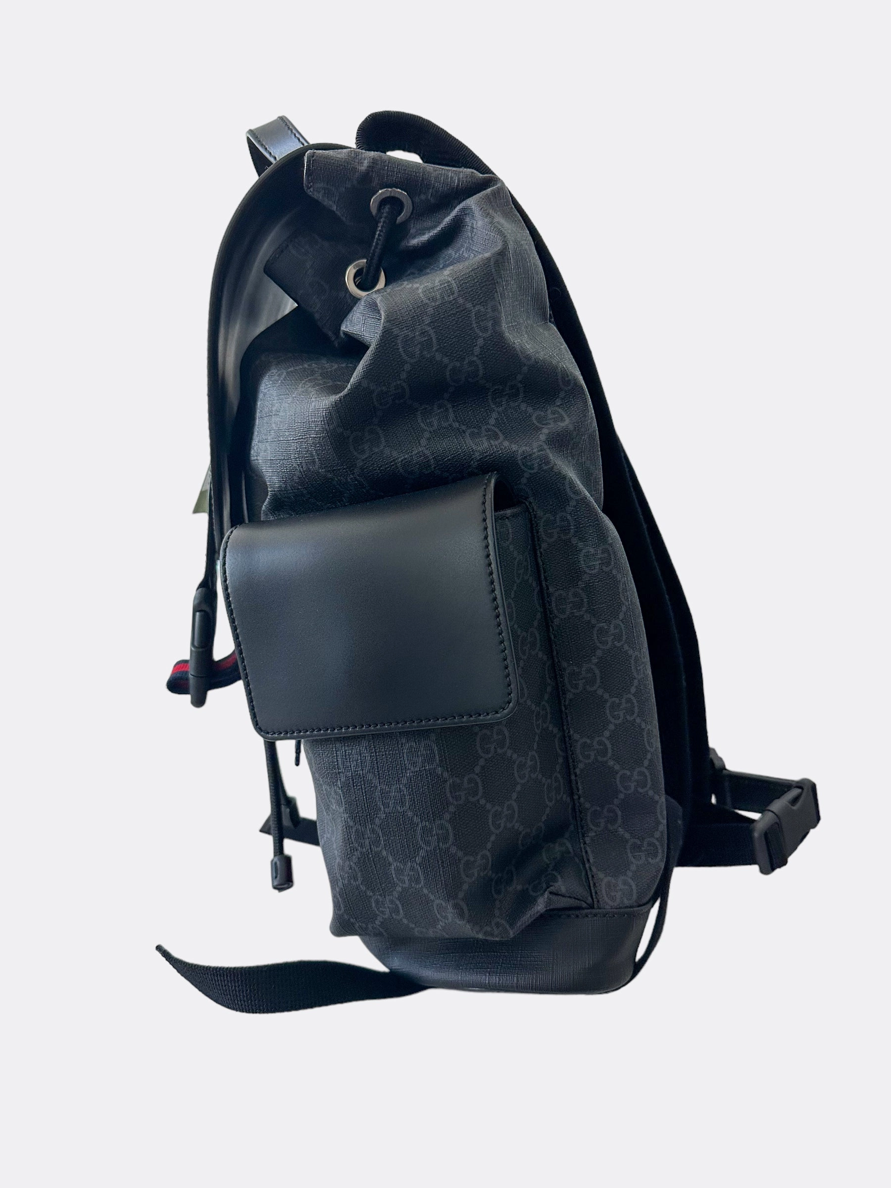 Gucci Black Supreme GG Monogram Backpack