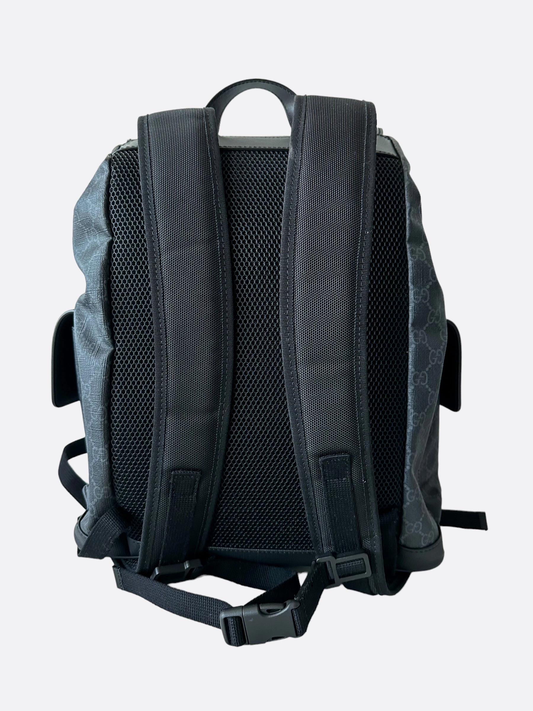 Gucci Black Supreme GG Monogram Backpack