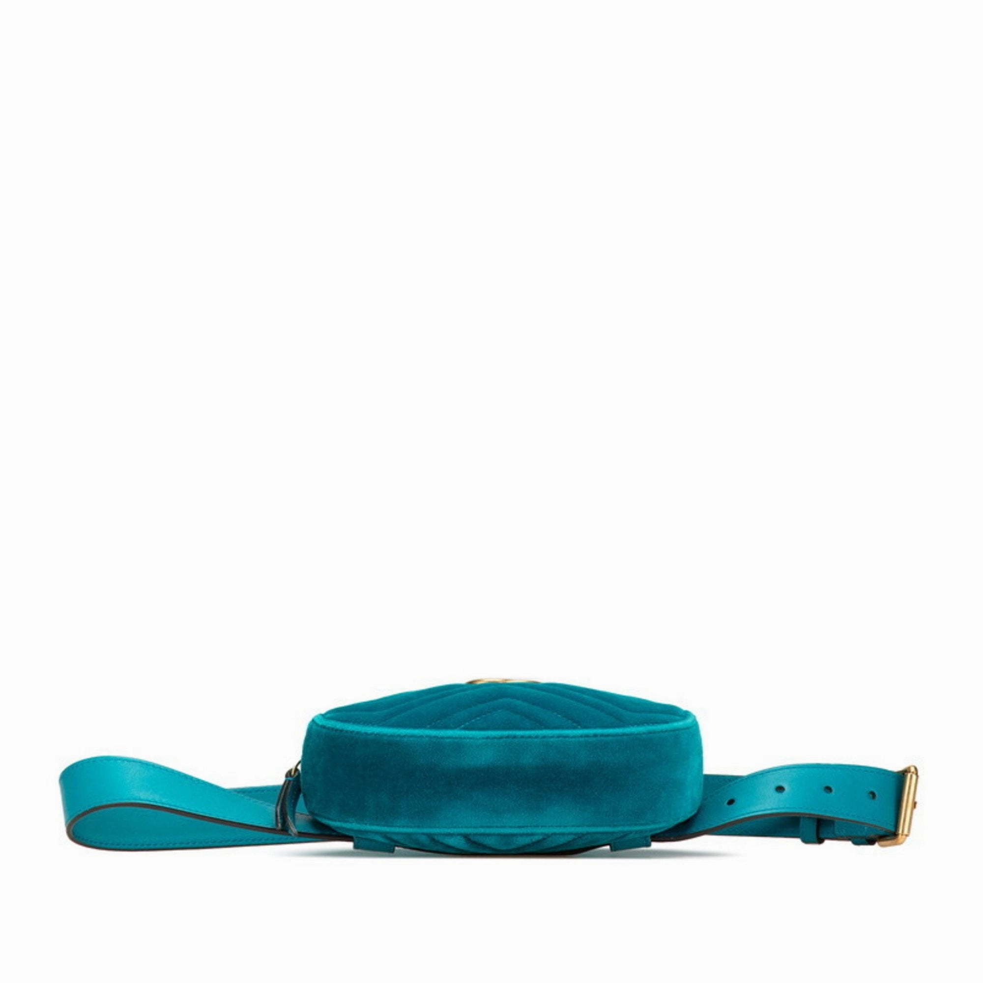 Gucci blue Leather Leather Fanny Pack Sling Bag (Pre-Owned)