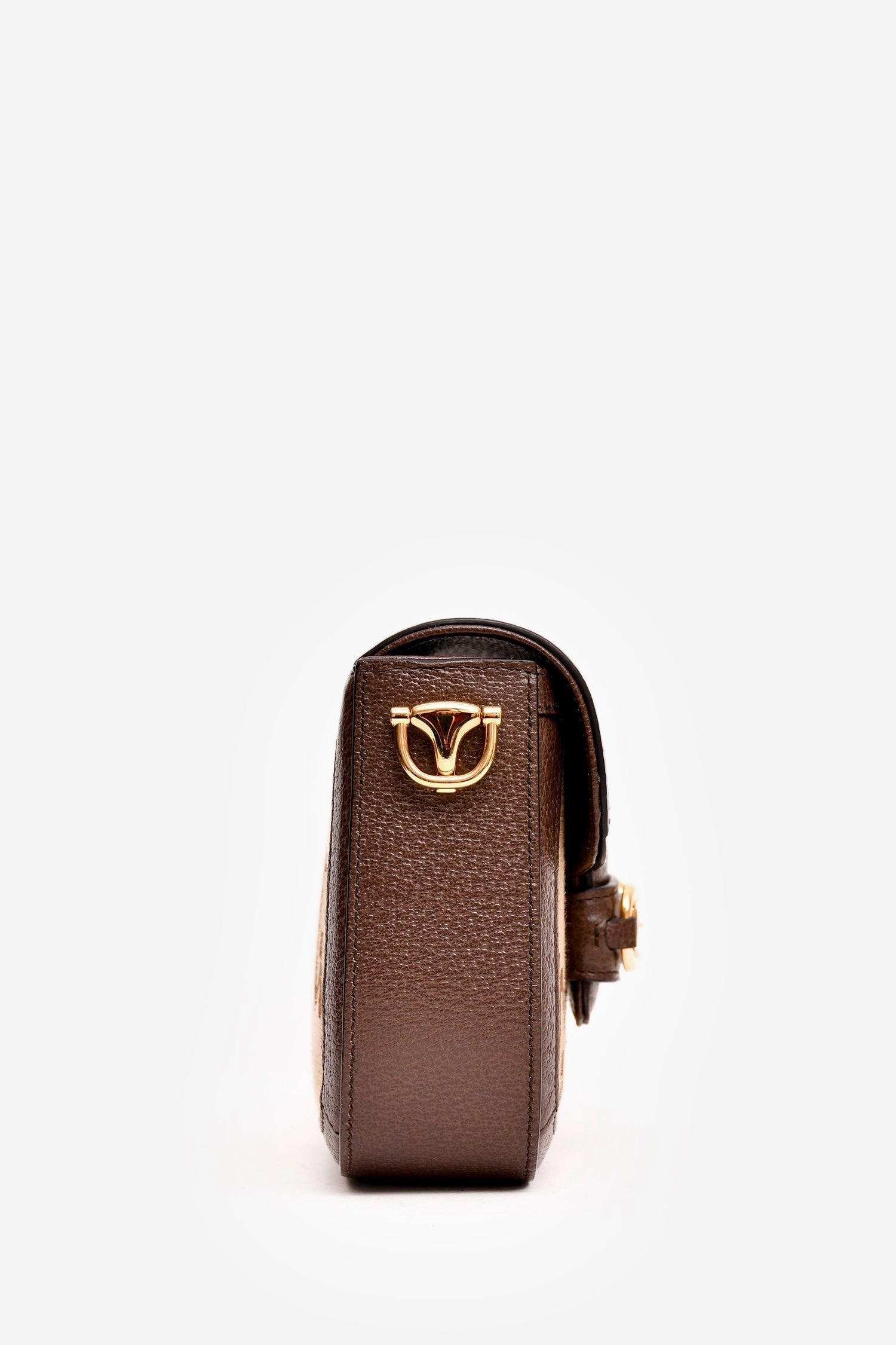 Gucci Brown Canvas/Leather GG Supreme Horsebit 1955 Shoulder Bag With Web Strap