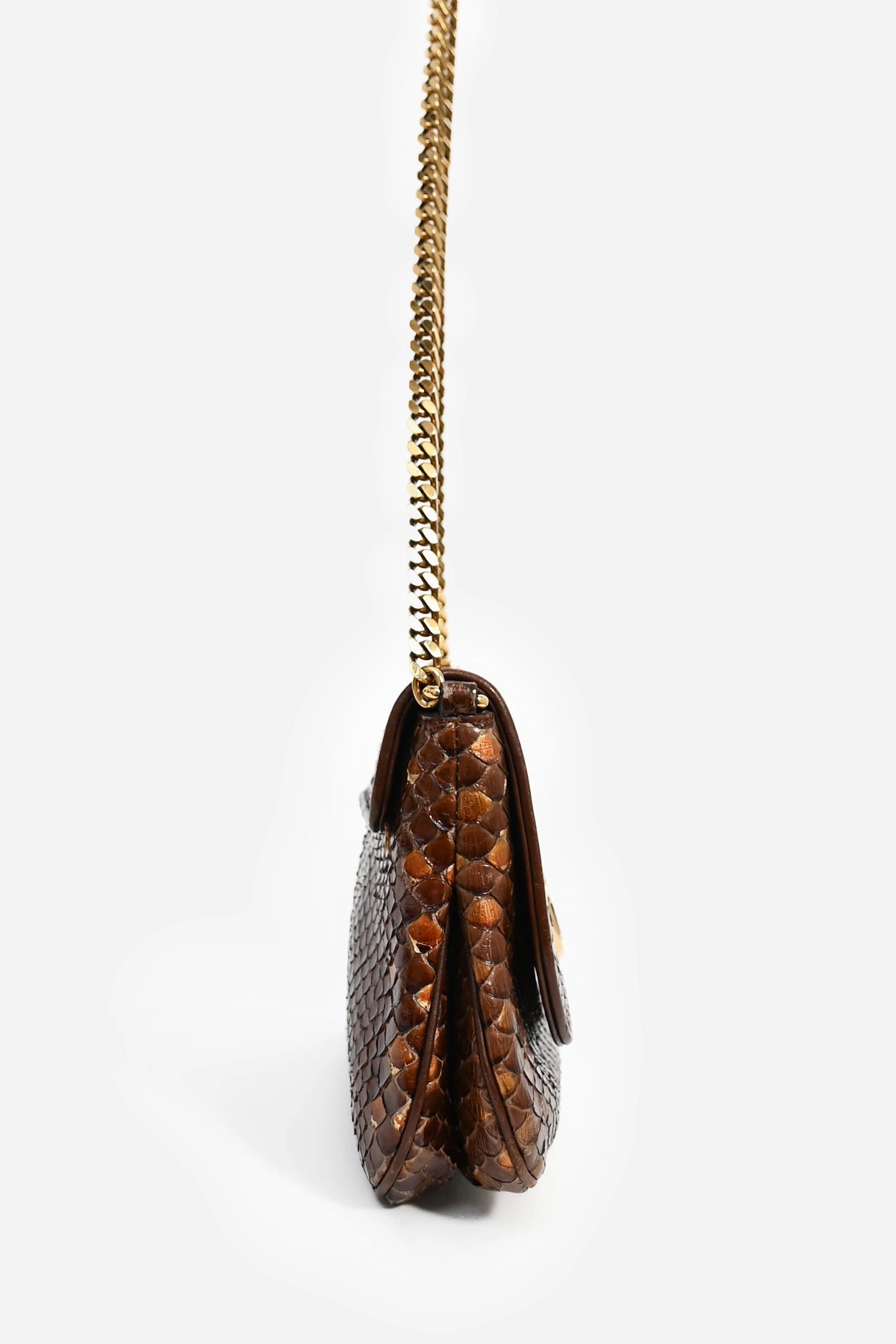 Gucci Brown Python '1973' Shoulder Bag