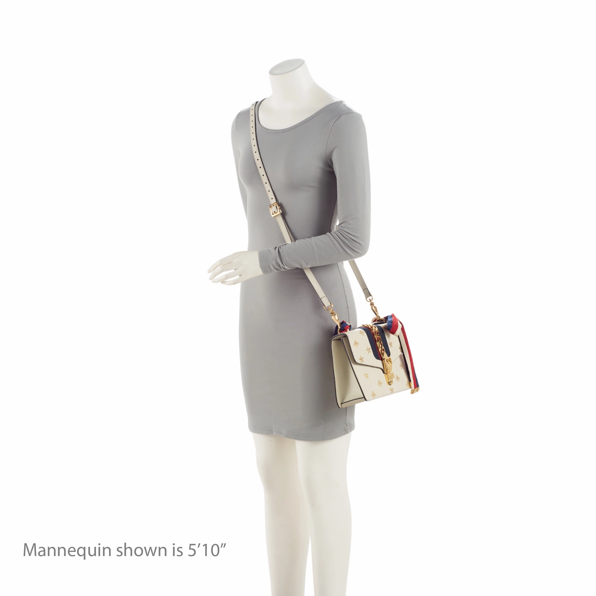 Gucci Calfskin Bee & Star Sylvie Small Shoulder Bag (SHF-IX45Hi)