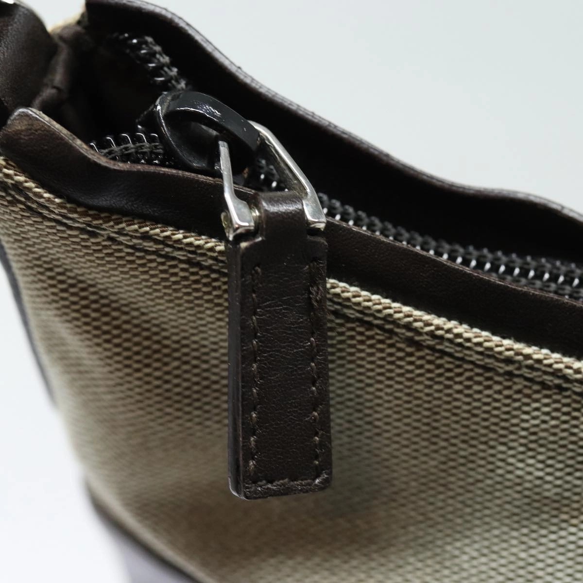 GUCCI Canvas Leather Shoulder Bag Beige 77112  fm3653
