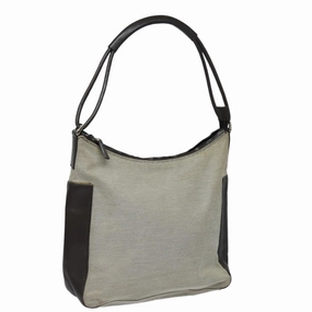 GUCCI Canvas Leather Shoulder Bag Beige 77112  fm3653
