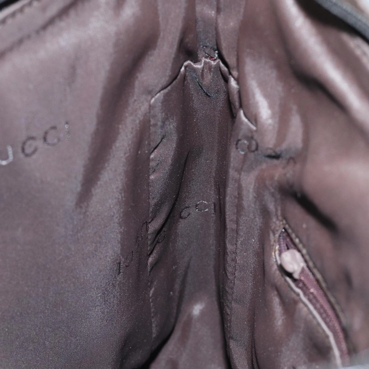 GUCCI Canvas Leather Shoulder Bag Beige 77112  fm3653