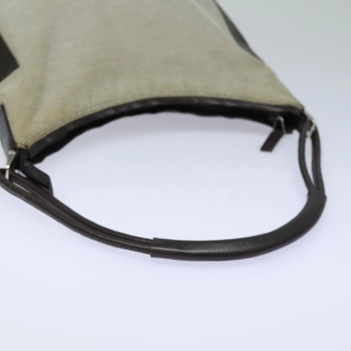 GUCCI Canvas Leather Shoulder Bag Beige 77112  fm3653