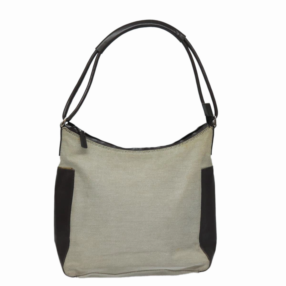 GUCCI Canvas Leather Shoulder Bag Beige 77112  fm3653